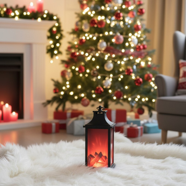 LED декоративен фенер с ефект на жив пламък 5