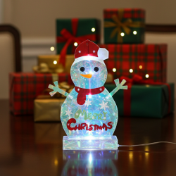 LED светещ снежен човек Merry Christmas