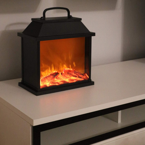 Декоративен LED фенер - камина 8