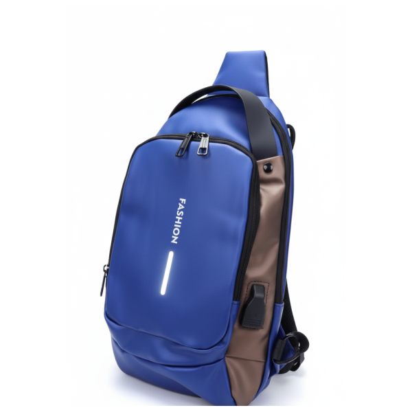 Мъжка чанта за през рамо Crossbody с USB зареждане, водоустойчива и с противокраден джоб 8