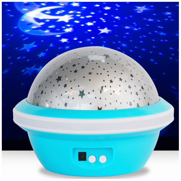 Цветна LED нощна лампа НЛО проектор със звездно небе, звезди и луна за детската стая и спокоен сън 1