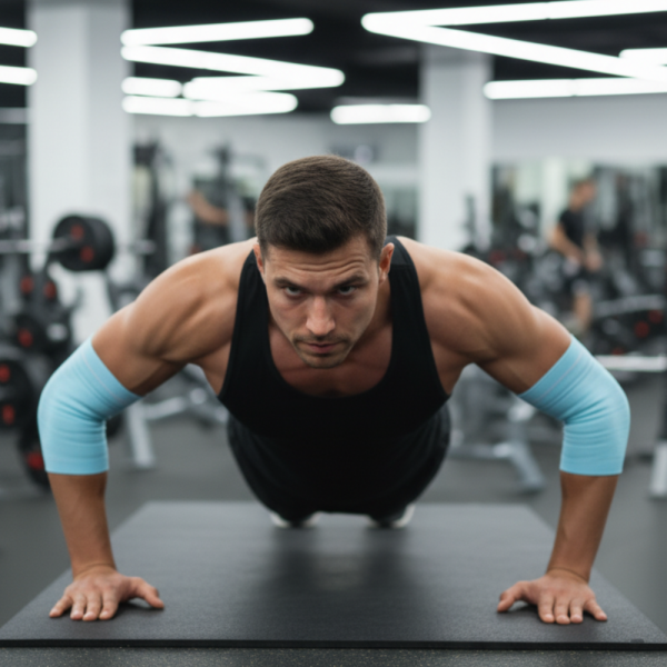 Удобен и дишащ еластичен бинт за облекчаване на болки и натоварвания в лакътя Elbow Support