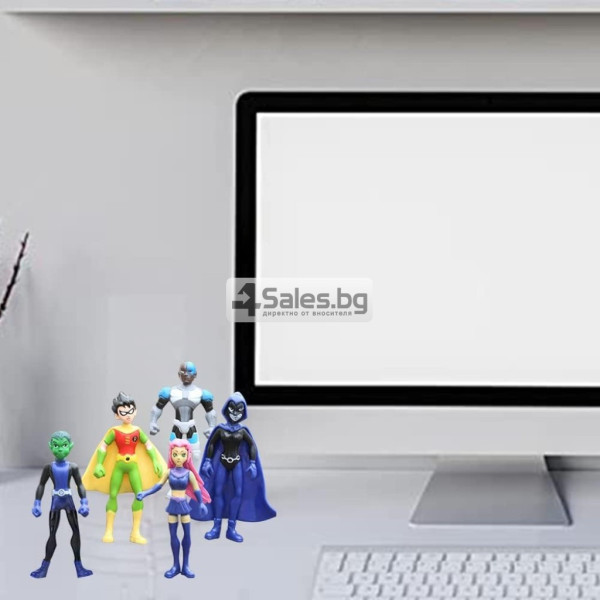 TEEN TITANS GO Фигурки играчки , 5бр в комплект WJ77 2