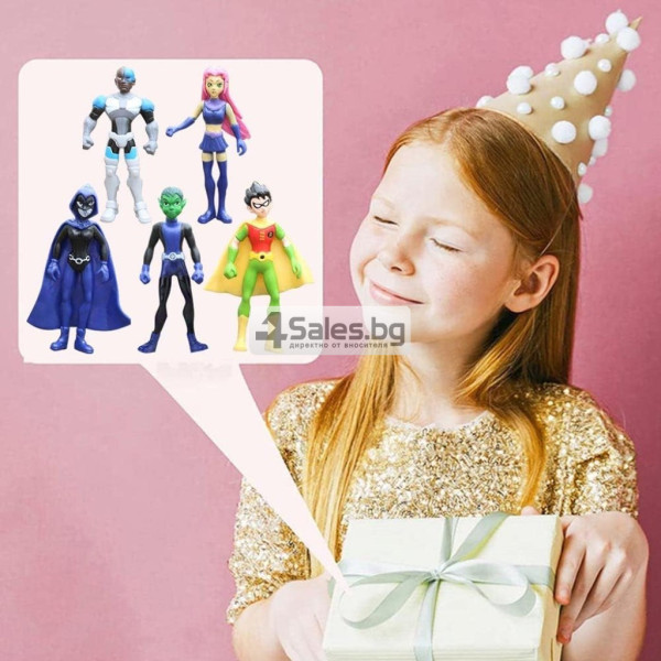 TEEN TITANS GO Фигурки играчки , 5бр в комплект WJ77