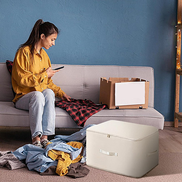 Компресионна чанта с цип за съхранение на обемни текстили Compressed Cotton Quilt Bag - повече място в гардероба 12