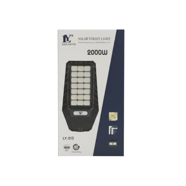 Соларна улична лампа Louis Yartton LY 1200W / 1600W / 2000W – мощно осветление без електричество 3
