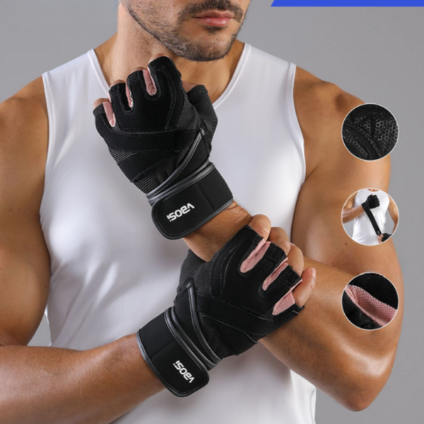 Ръкавици със стабилна опора на китката Vbosi NO:4016B Fitness Gloves - стабилен хват и защита на дланите 2