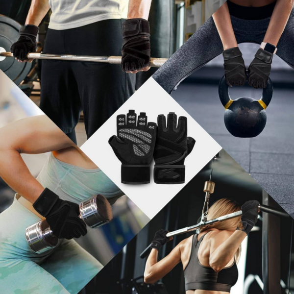 Ръкавици със стабилна опора на китката Vbosi NO:4016B Fitness Gloves - стабилен хват и защита на дланите