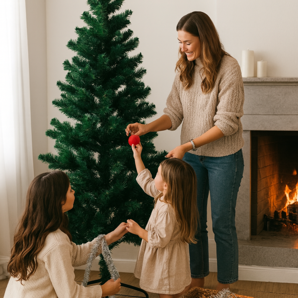 Коледна елха с естествен вид и лесен монтаж