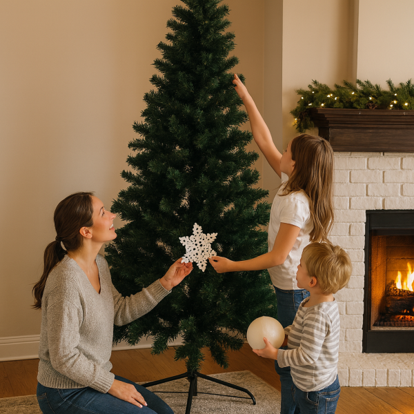 Коледна елха с естествен вид и лесен монтаж