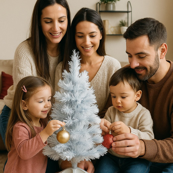 Елегантна снежнобяла елха 60 см – Стилна празнична декорация 3