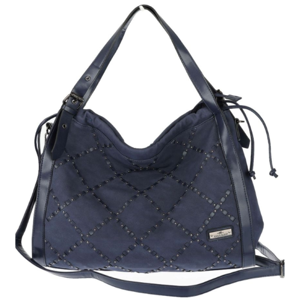 Велурена дамска чанта с декоративни кожени ленти и метални капси – елегантен бохо дизайн 17