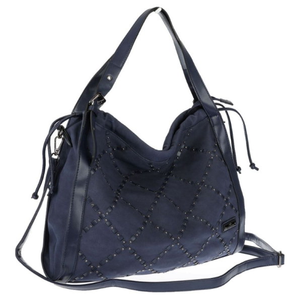 Велурена дамска чанта с декоративни кожени ленти и метални капси – елегантен бохо дизайн 18