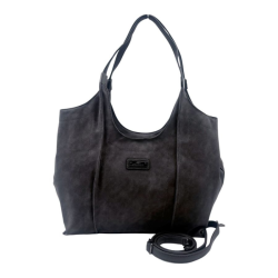 Дамска чанта от еко велур и кожа – елегантен и практичен модел (бордо)