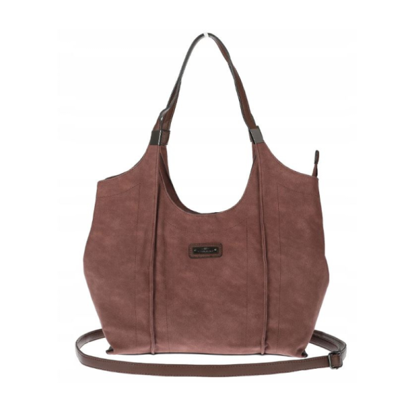 Дамска чанта от еко велур и кожа – елегантен и практичен модел (бордо) 14