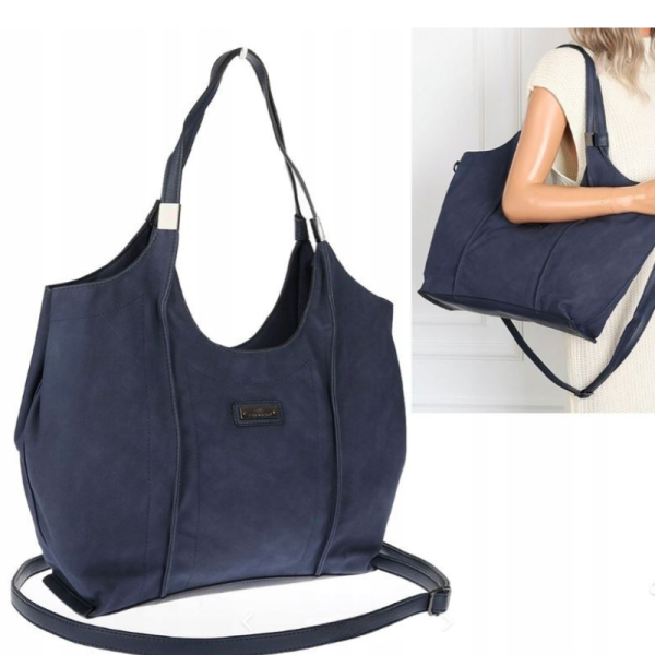 Дамска чанта от еко велур и кожа – елегантен и практичен модел (бордо) 2