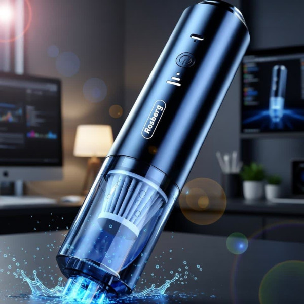 Портативна прахосмукачка 2 в 1 Rosberg R51001R, 65W 1800mAh, 0.1л., Акумулаторна