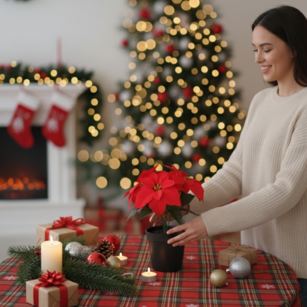 Вечна празнична Коледна звезда – реалистична украса