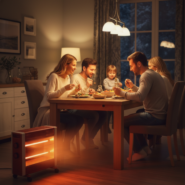 Кварцов отоплител Termomax TR415,1500W с 2 степени и мобилни колелца – бързо и безопасно затопляне