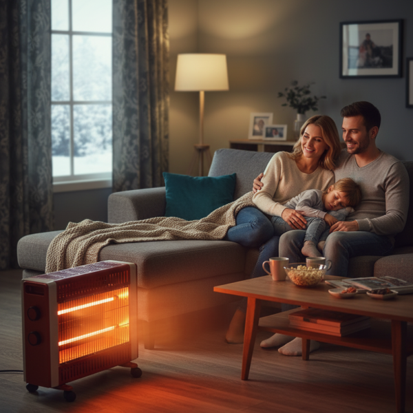 Кварцов отоплител Termomax TR415,1500W с 2 степени и мобилни колелца – бързо и безопасно затопляне