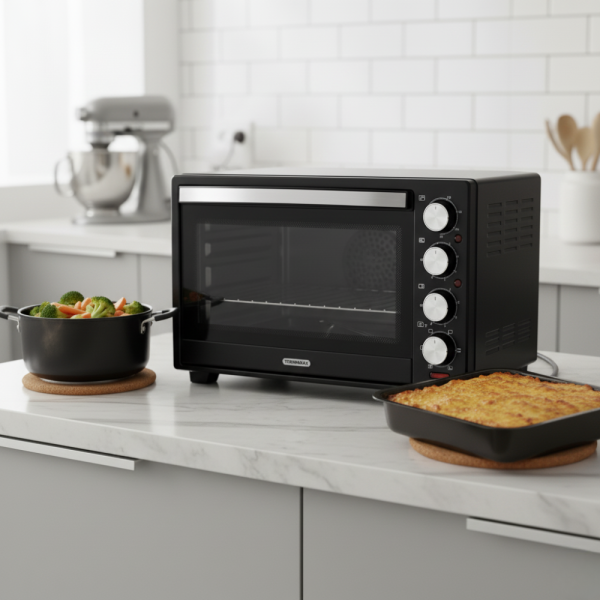 Компактна печка Termomax TXC366CLI, – фурна + два керамични котлона в едно 2