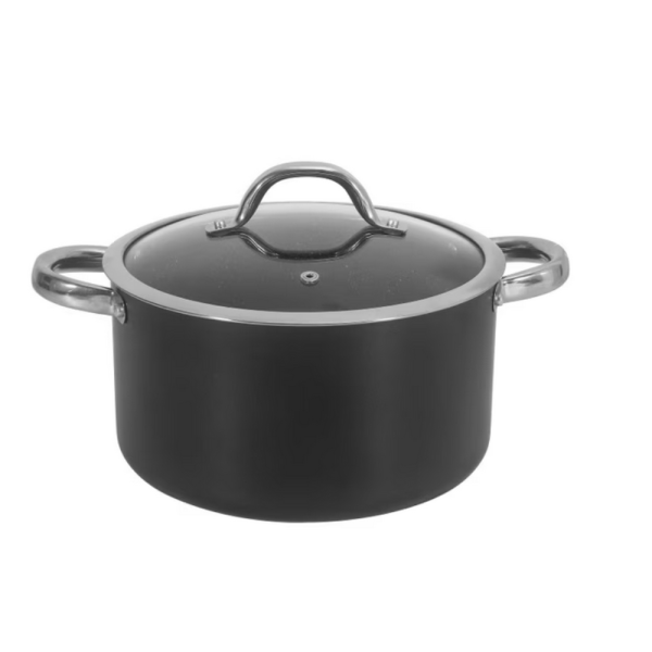 Алуминиева тенджера с мраморно покритие и капак – здравословно готвене без загаряне 5V4418N24D-22D-20D