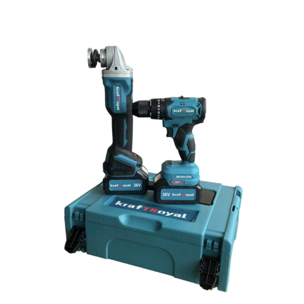 Комплект акумулаторни Ударен Винтоверт и Безчетков Ъглошлайф /36V, 8Ah/ 2886 3