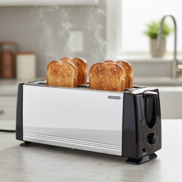 Тостер за 4 филии Termomax TX401S, 1200W, метален 1