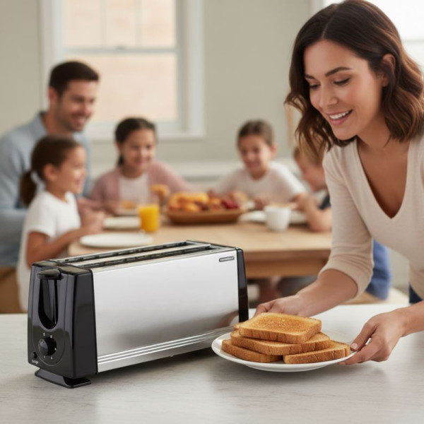 Тостер за 4 филии Termomax TX401S, 1200W, метален 4