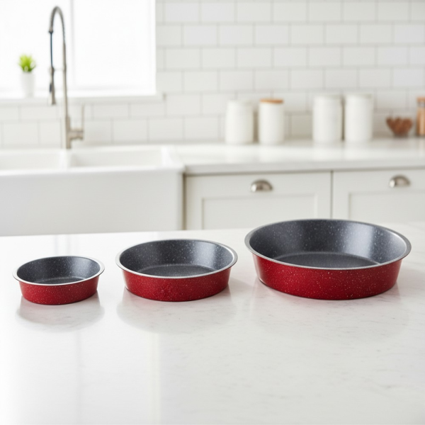 Премиум  кръгла тава с мраморно покритие – идеална за сладкиши и печени ястия 551222RR24/ 28/ 32