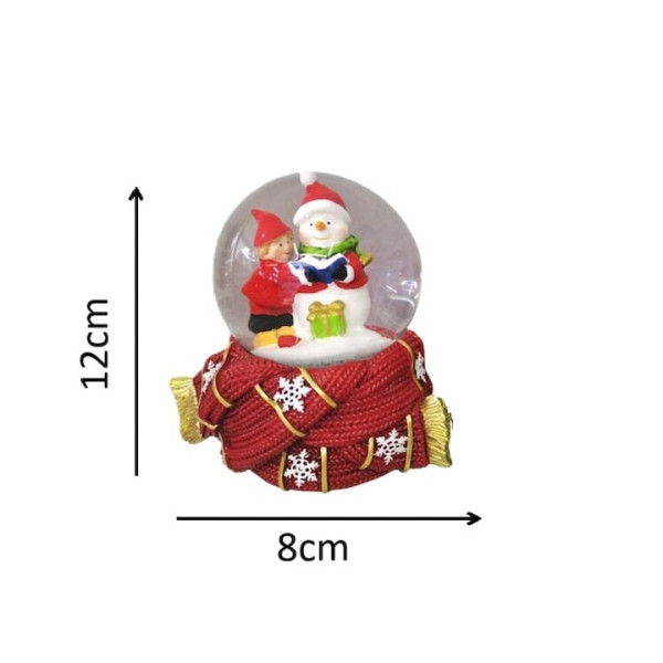 Празнична стъклена снежна топка 12х8 см – идеален коледен подарък 5