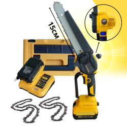 Акумулаторна Резачка 36V 8Ah с Шина 15 см – Трион с Автоматично Смазване и 2 Вериги 3167