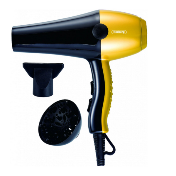 Сешоар Rosberg 2000W с дифузер – Бързо сушене, повече обем и пълен контрол всеки ден 5R51100SDC/DP/DR