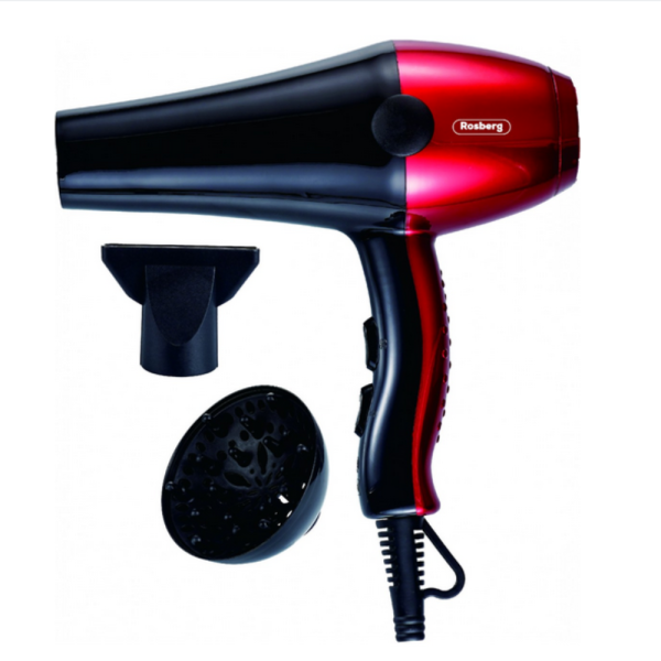 Сешоар Rosberg 2000W с дифузер – Бързо сушене, повече обем и пълен контрол всеки ден 5R51100SDC/DP/DR