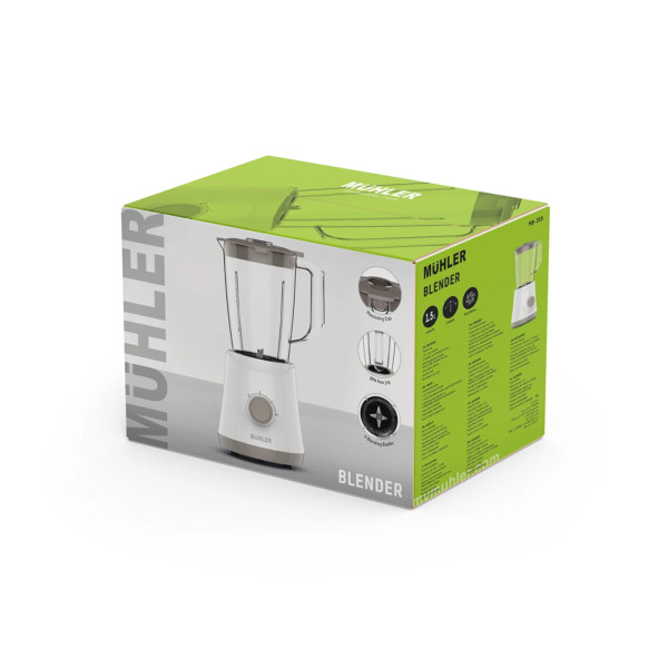 Блендер Muhler MB-355, 500W, 1.5 л, пластмасова кана