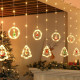 Светещ коледен гирлянд с рингове и малки коледни фигурки SD50 3