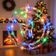 Въртяща се LED Коледна Декорация – Магически светлинен ринг за празничен уют 4