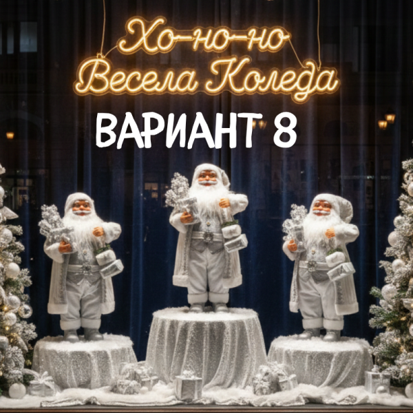 Комплект 3бр коледни фигурки Дядо Коледа – 50 см – Ръчно изработени луксозни комплекти 9