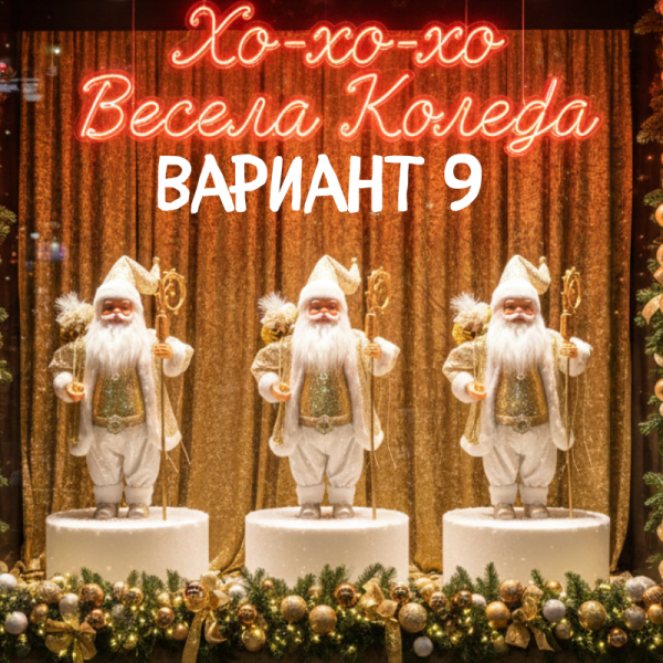 Комплект 3бр коледни фигурки Дядо Коледа – 50 см – Ръчно изработени луксозни комплекти 10