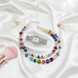 Елегантен часовник с двойна гривна – стил и блясък в едно