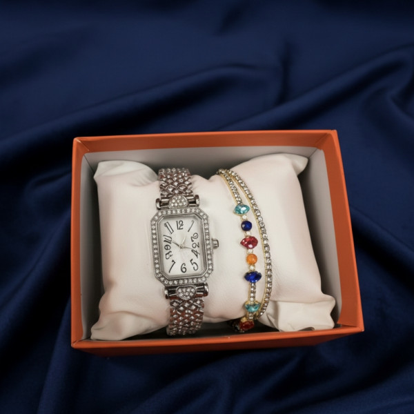 Часовник и гривни в комплект – завършена визия без усилие