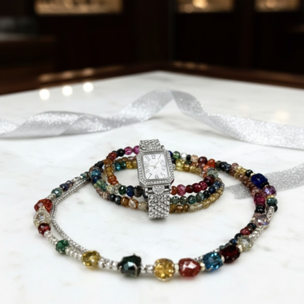 Дамски комплект: часовник, гривни и колие – стил в три стъпки 1