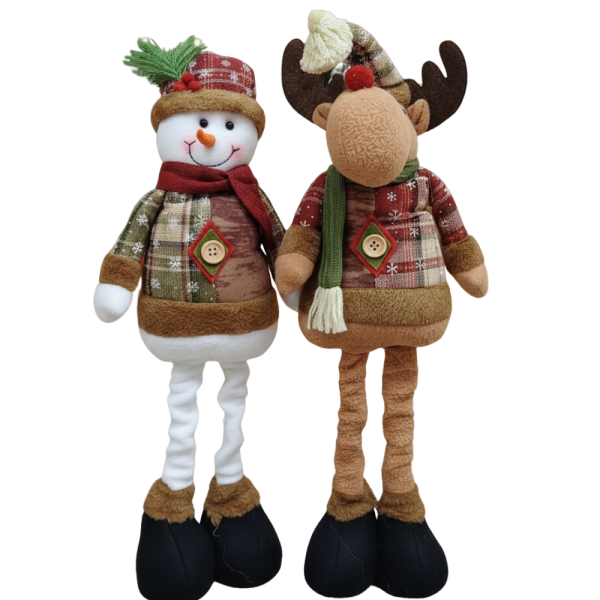 Голяма коледна играчка  Елен, Снежен човек или дядо Коледа - разтягаща до 50см