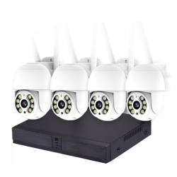 Безжичен WiFi комплект с 4 камери 4К Ultra HD+DVR за видеонаблюдение