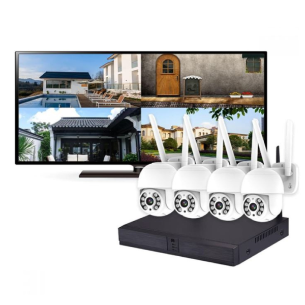 Безжичен WiFi комплект с 4 камери 4К Ultra HD+DVR за видеонаблюдение 3