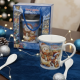 Празничен комплект за топли напитки – Керамична чаша и лъжичка в коледна опаковка 7