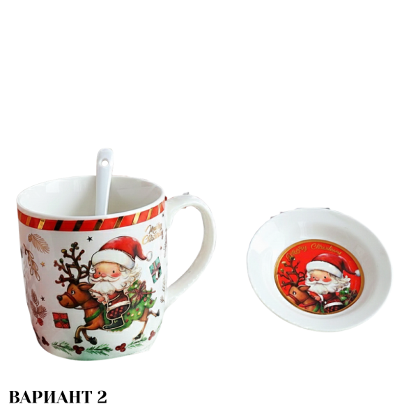 Премиум коледен подаръчен сет – керамична чаша с аксесоари 7