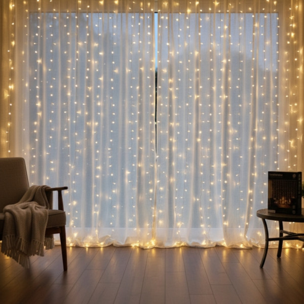 Коледна украса - светеща завеса TV235 2