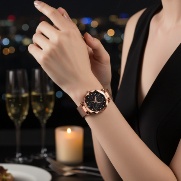 Модерен дамски часовник “Звездно небе” с магнитно закопчаване WW2 7