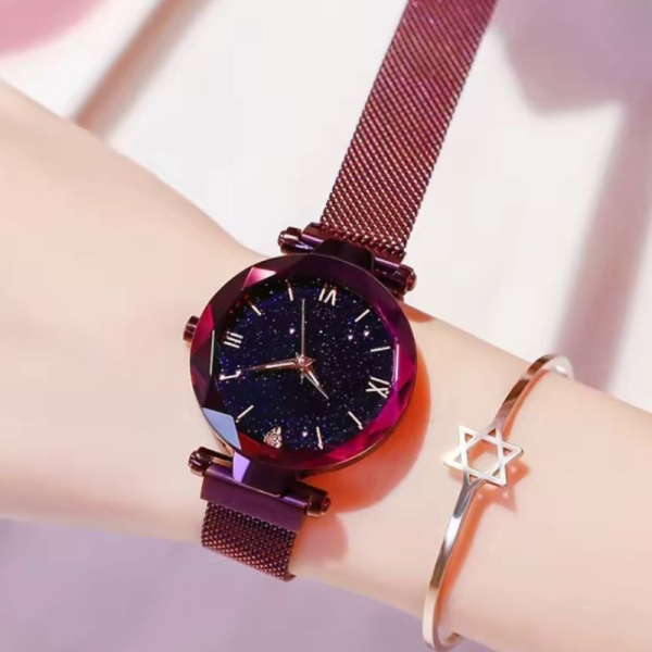 Модерен дамски часовник “Звездно небе” с магнитно закопчаване WW2 4